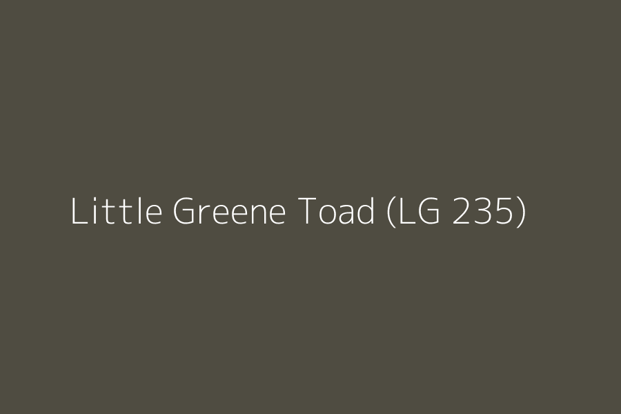 Little Greene Toad (LG 235) represented in HEX code #4f4c41