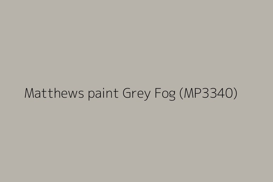Matthews paint Grey Fog (MP3340) represented in HEX code #B7B3AB