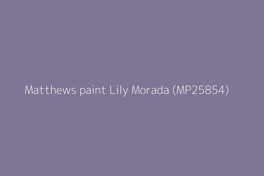 Matthews paint Lily Morada (MP25854) represented in HEX code #7E7694