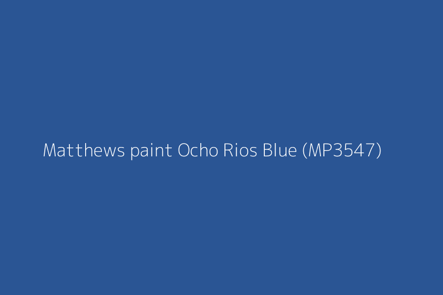 Matthews paint Ocho Rios Blue (MP3547) represented in HEX code #2a5594