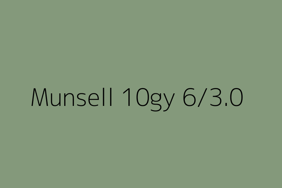 Munsell 10gy 6/3.0 represented in HEX code #84997B