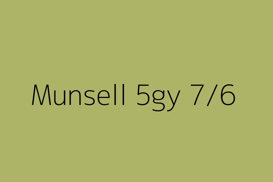Munsell 5gy 7/6 represented in HEX code #ADB465