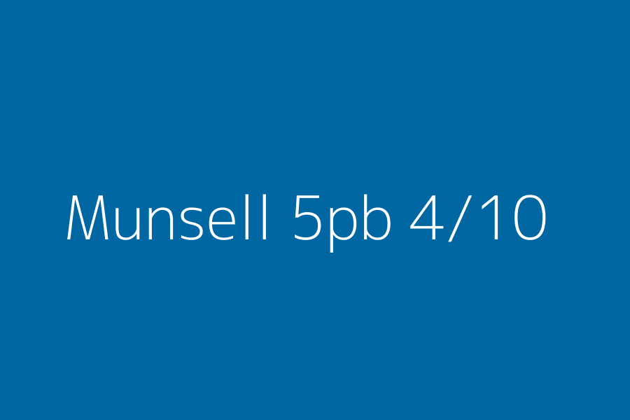 Munsell 5pb 4/10 represented in HEX code #0067a2
