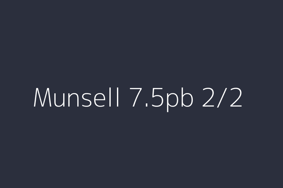 Munsell 7.5pb 2/2 represented in HEX code #2b2f3d
