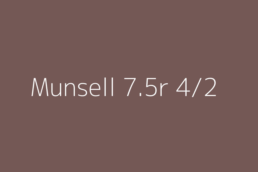 Munsell 7.5r 4/2 represented in HEX code #735856 Munsell 7.5r 4/2 represented in HEX code #735856
