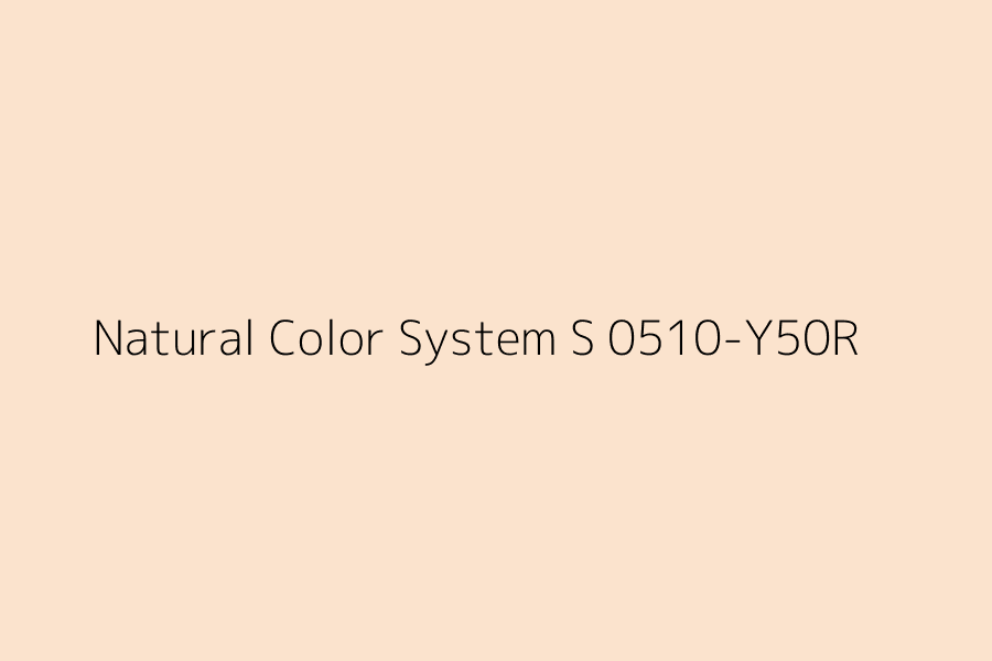 Natural Color System S 0510-Y50R represented in HEX code #fbe3cd