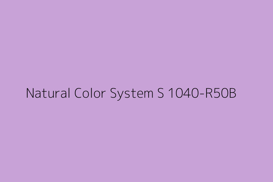 Natural Color System S 1040-R50B represented in HEX code #c8a2d7