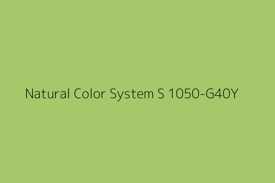 Natural Color System S 1050-G40Y represented in HEX code #A6C86A
