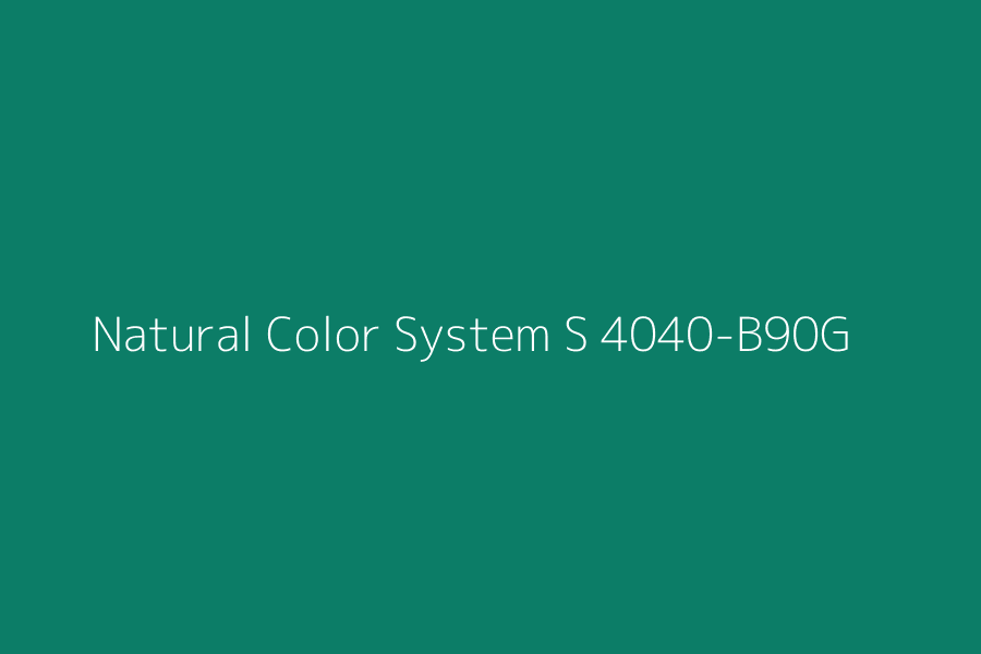 Natural Color System S 4040-B90G represented in HEX code #0c7d67