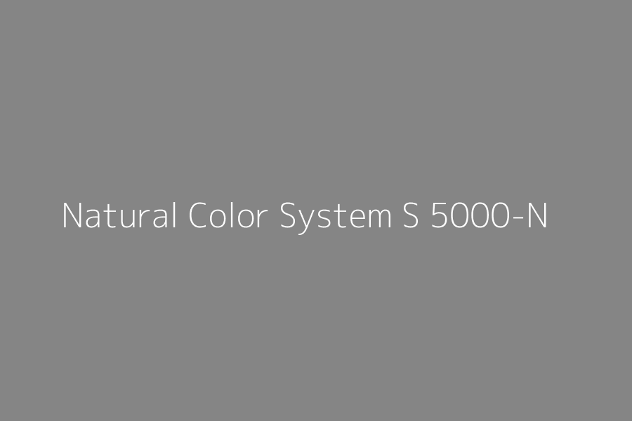 Natural Color System S 5000-N represented in HEX code #858585