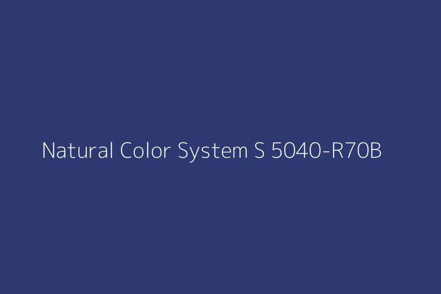 Natural Color System S 5040-R70B represented in HEX code #2E3871