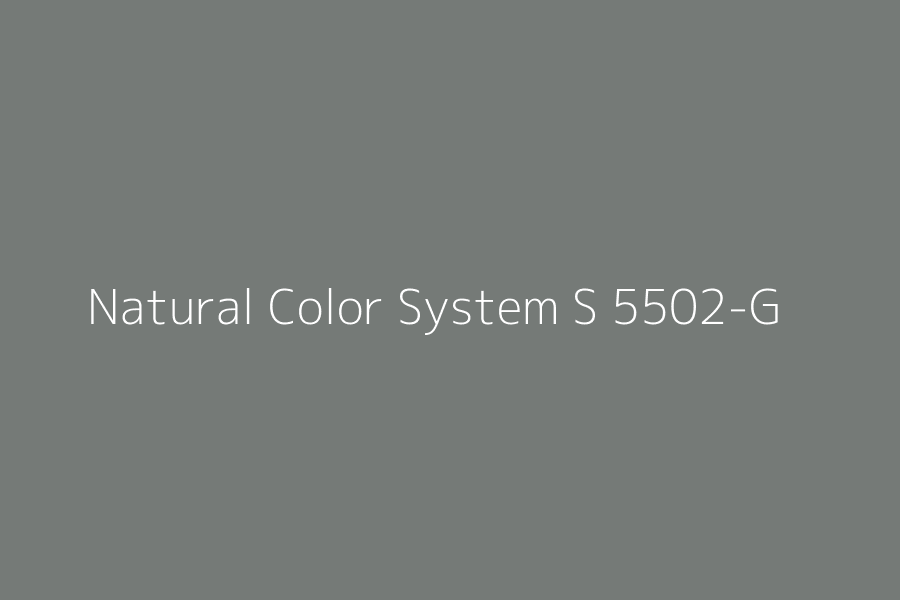 Natural Color System S 5502-G represented in HEX code #757a77