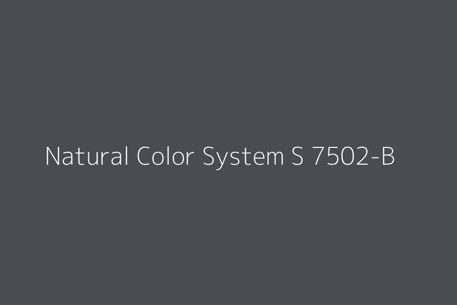 Natural Color System S 7502-B represented in HEX code #494D4F
