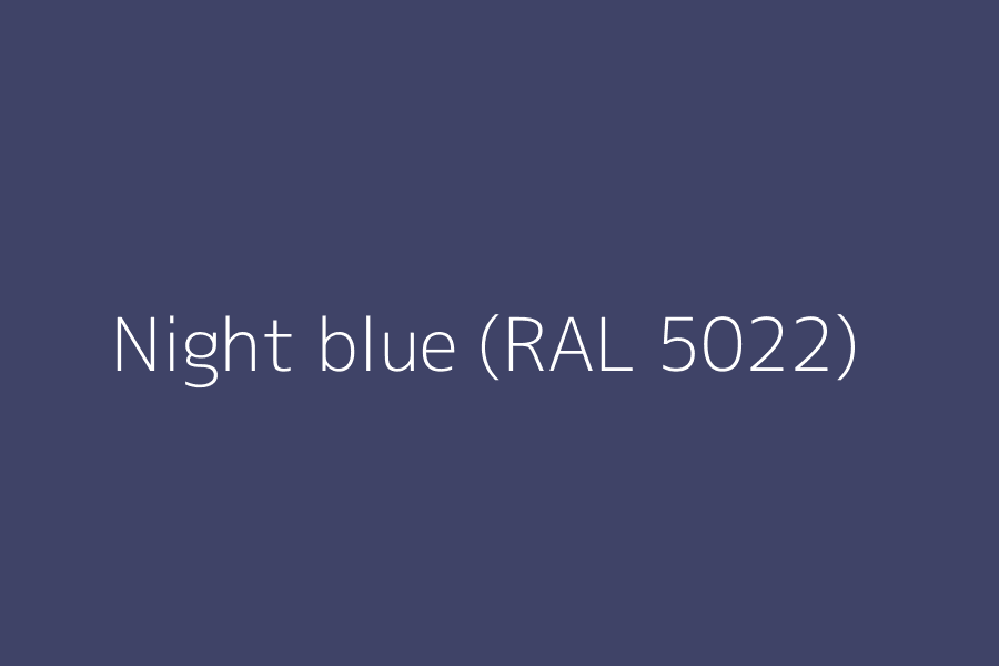 Night blue (RAL 5022) represented in HEX code #3F4367
