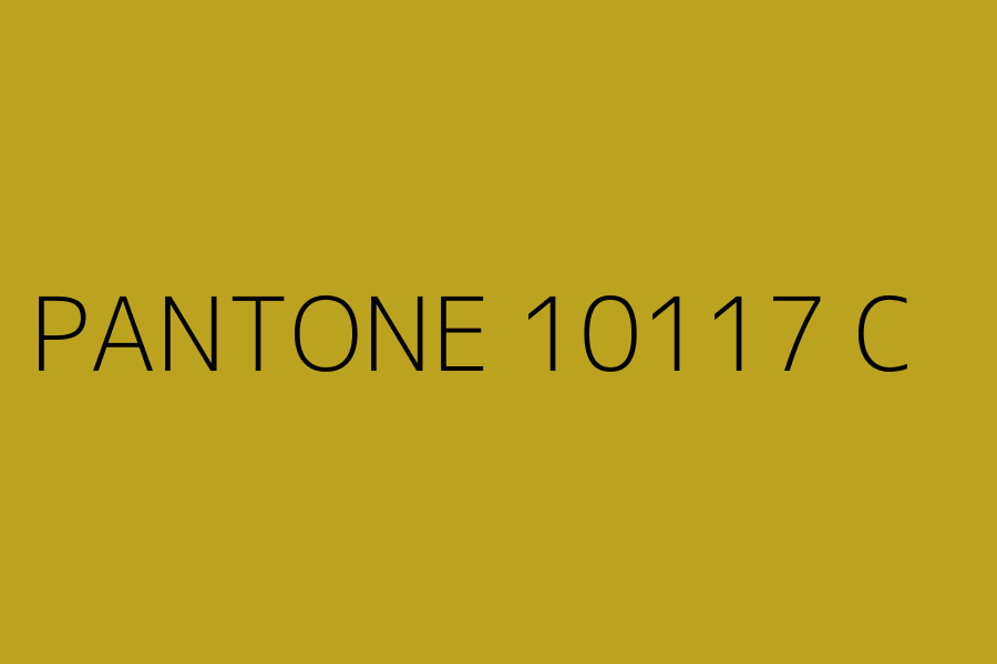 PANTONE 10117 C represented in HEX code #BBA320