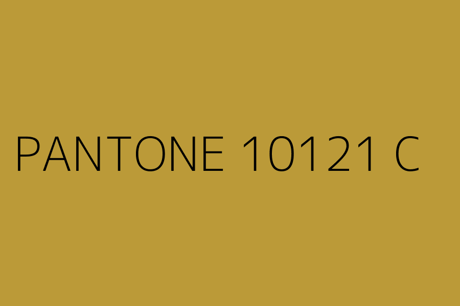 PANTONE 10121 C represented in HEX code #bb9a38