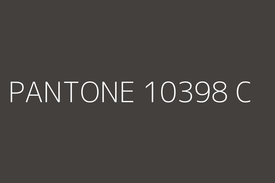 PANTONE 10398 C represented in HEX code #43403e