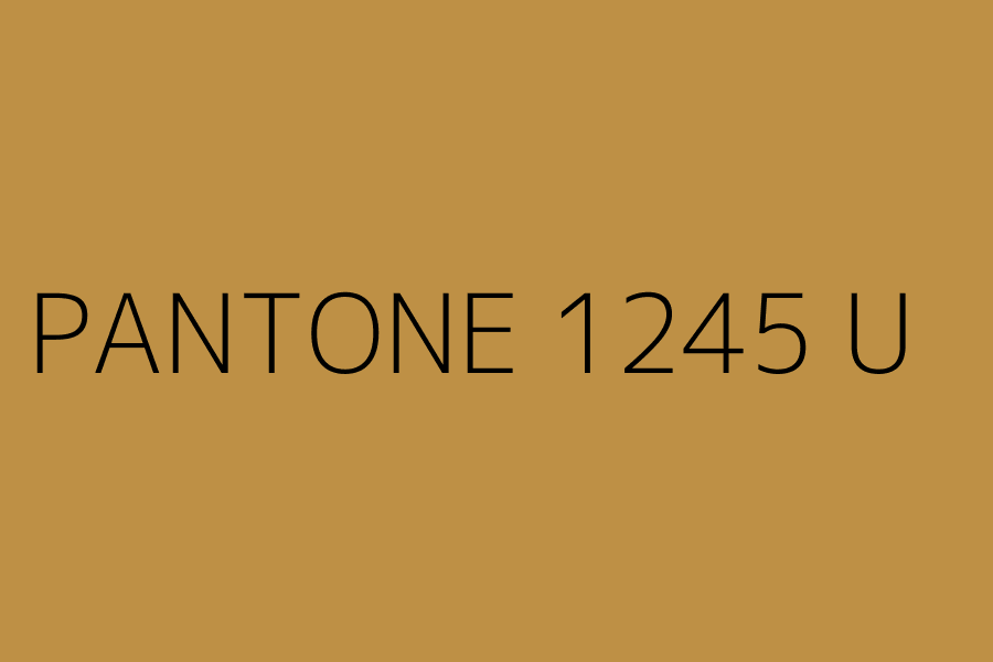 PANTONE 1245 U represented in HEX code #be9045