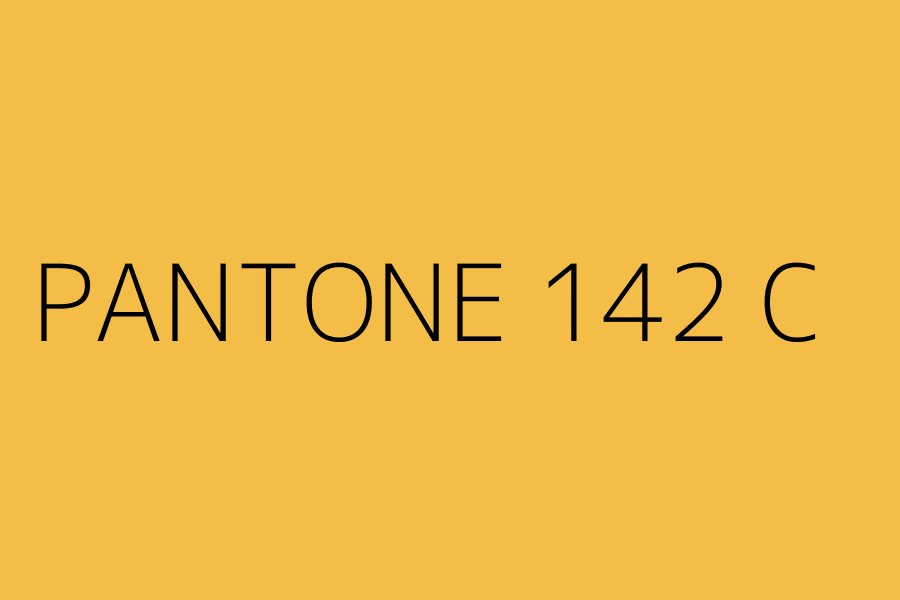 PANTONE 142 C represented in HEX code #F3BD48