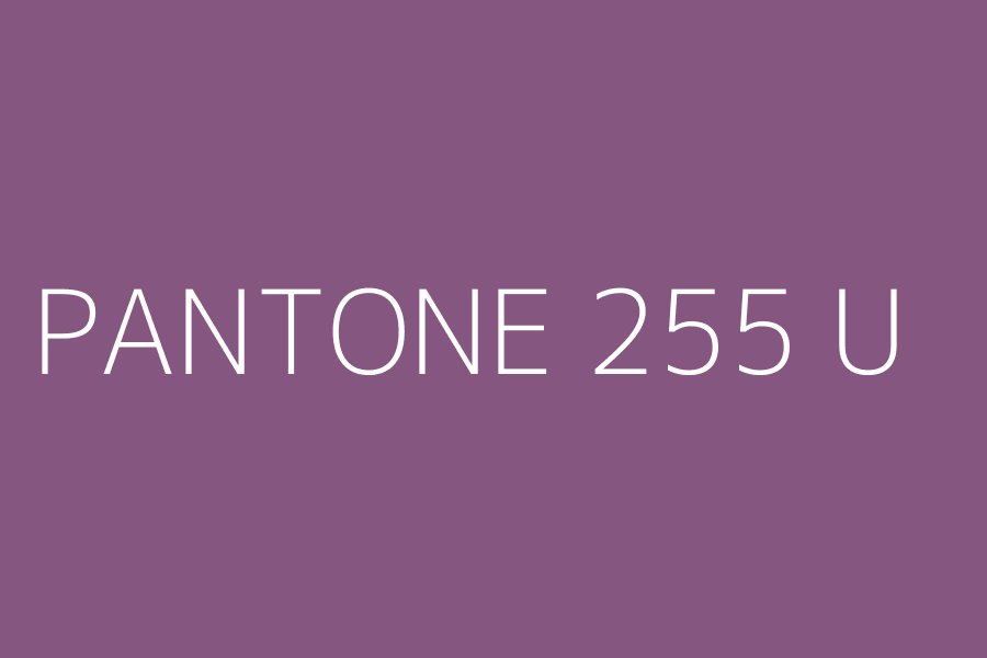 PANTONE 255 U represented in HEX code #85567f