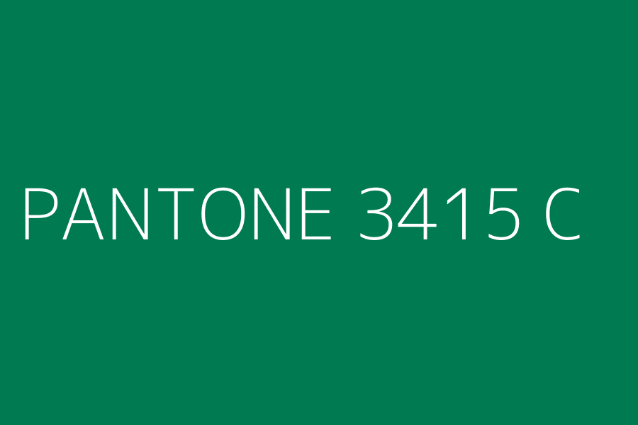 PANTONE 3415 C represented in HEX code #007a50