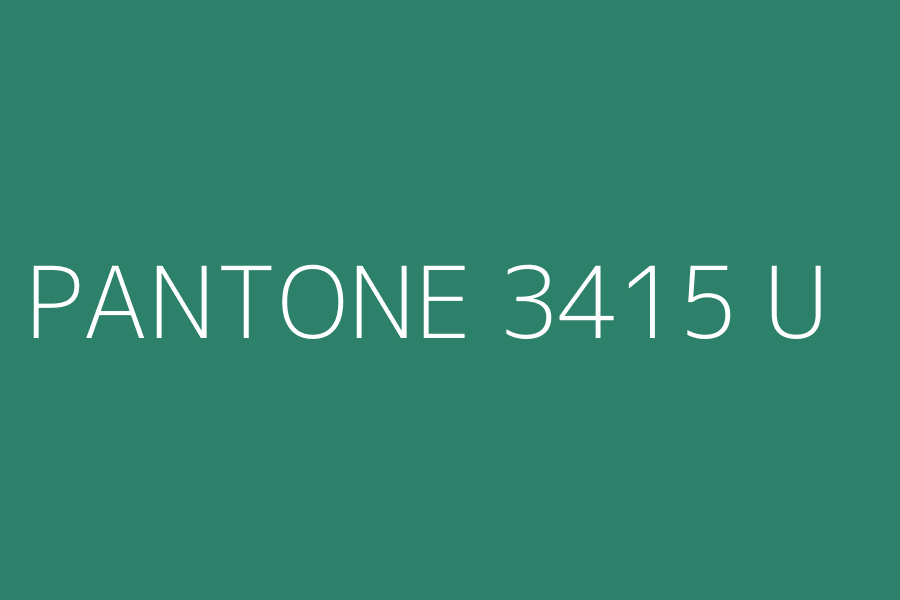 PANTONE 3415 U represented in HEX code #2d816a