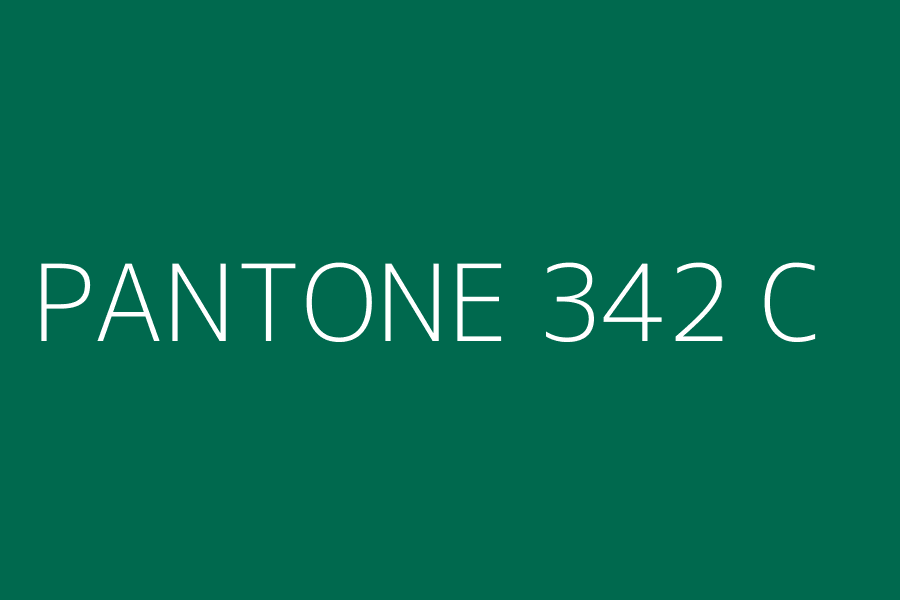 PANTONE 342 C represented in HEX code #00694e