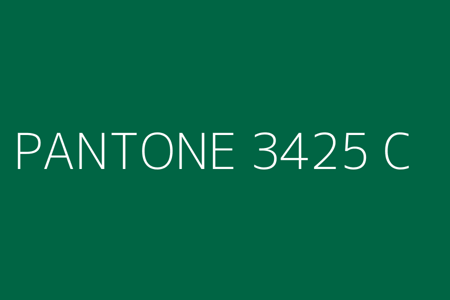 PANTONE 3425 C represented in HEX code #006544