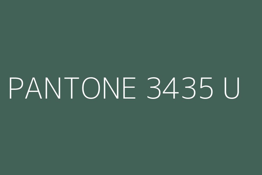 PANTONE 3435 U represented in HEX code #426258