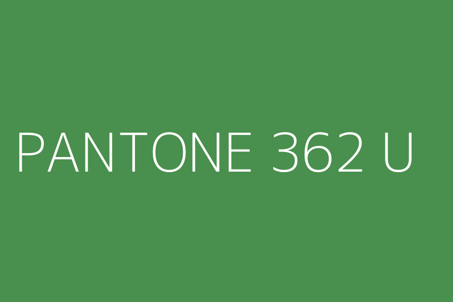 PANTONE 362 U represented in HEX code #498F4D