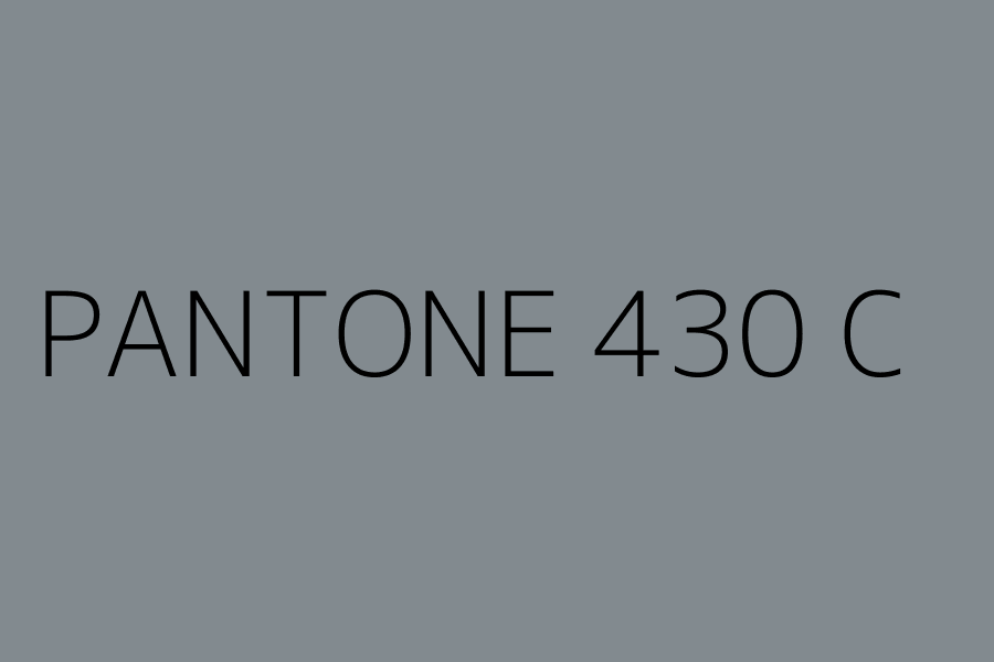 PANTONE 430 C represented in HEX code #828a8f