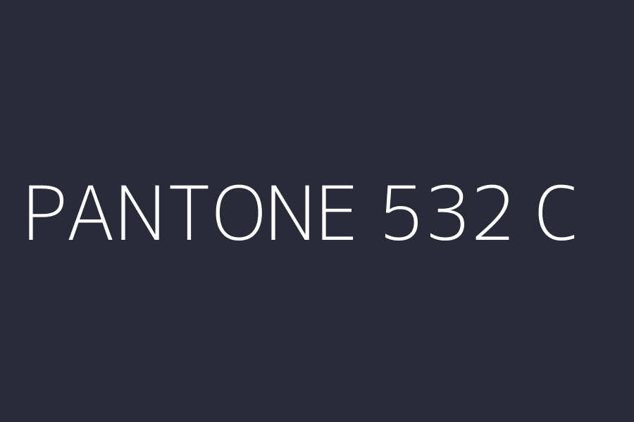 PANTONE 532 C represented in HEX code #2a2b39