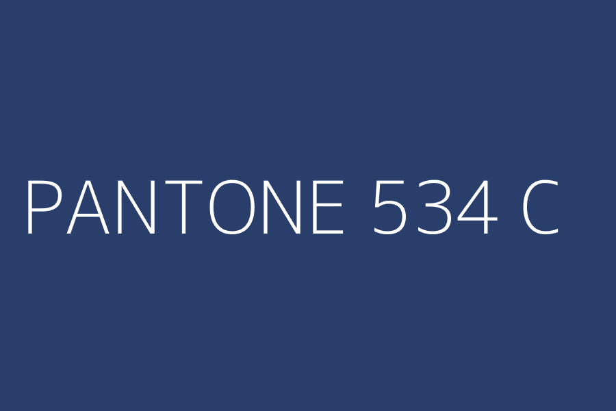 PANTONE 534 C represented in HEX code #293E6B