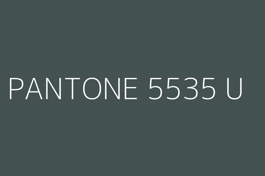 PANTONE 5535 U represented in HEX code #435150