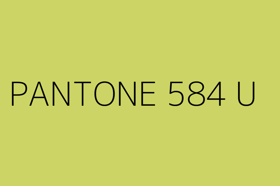 PANTONE 584 U represented in HEX code #CCD465