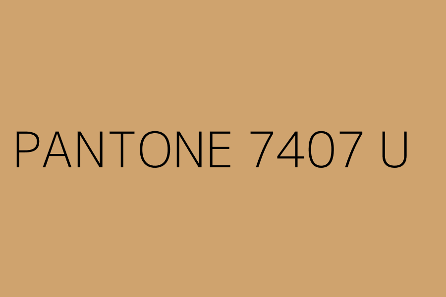 PANTONE 7407 U represented in HEX code #CFA36E