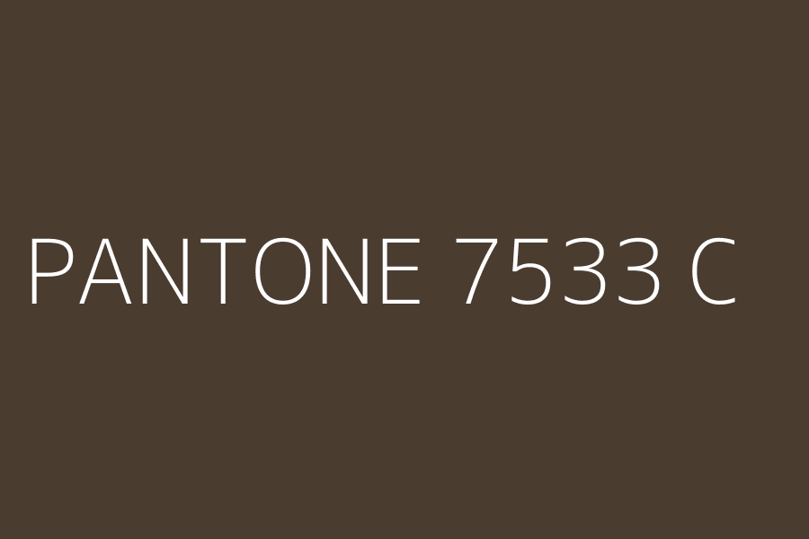 PANTONE 7533 C represented in HEX code #4B3C30