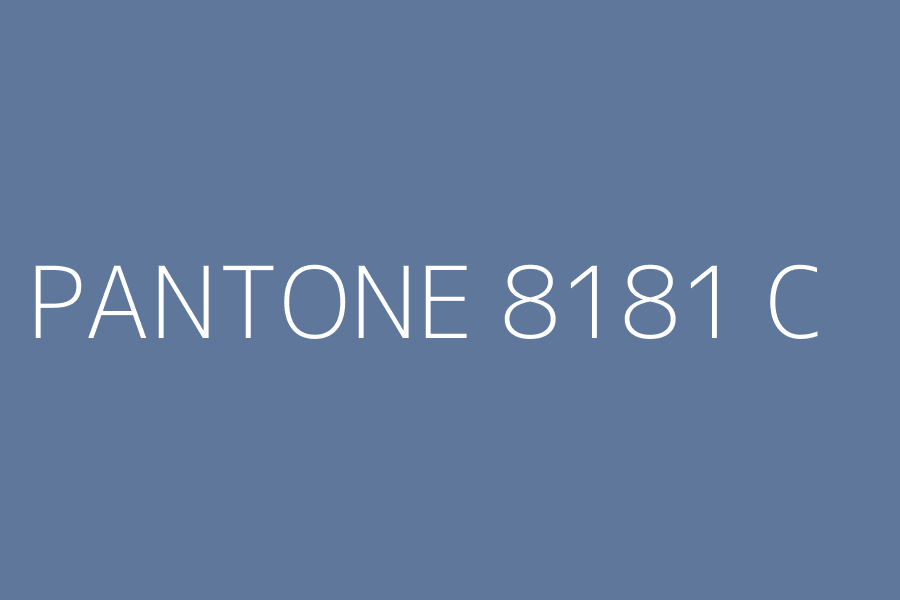PANTONE 8181 C represented in HEX code #5e779b