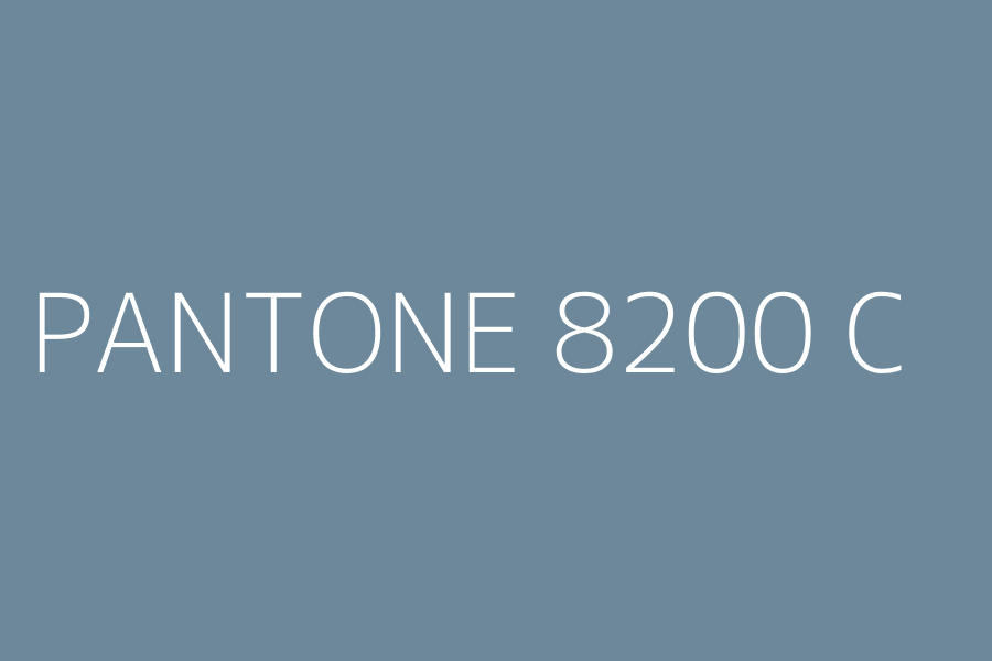 PANTONE 8200 C represented in HEX code #6c889a