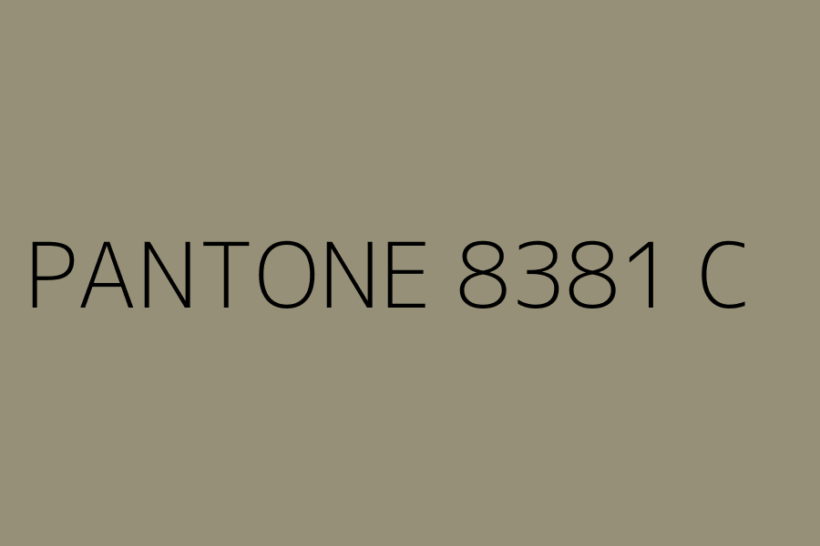 PANTONE 8381 C represented in HEX code #959077
