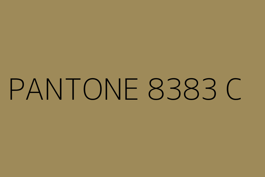 PANTONE 8383 C represented in HEX code #9E8A59
