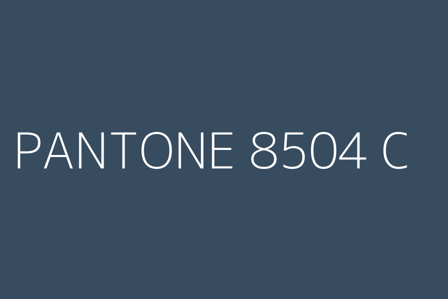 PANTONE 8504 C represented in HEX code #384C60