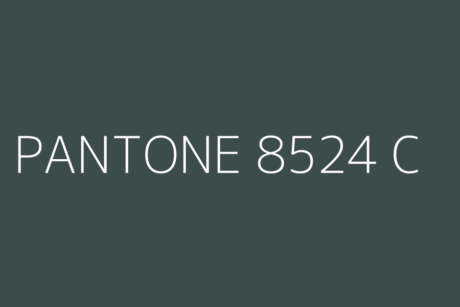 PANTONE 8524 C represented in HEX code #3c4c4a