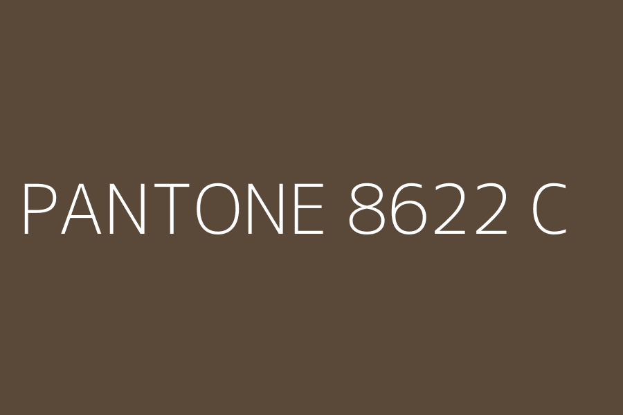 PANTONE 8622 C represented in HEX code #5a4839