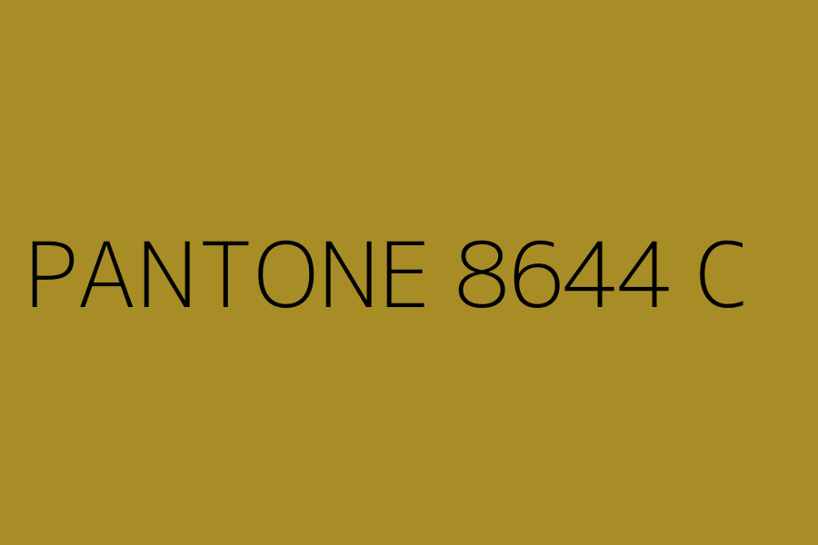 PANTONE 8644 C represented in HEX code #a88c25