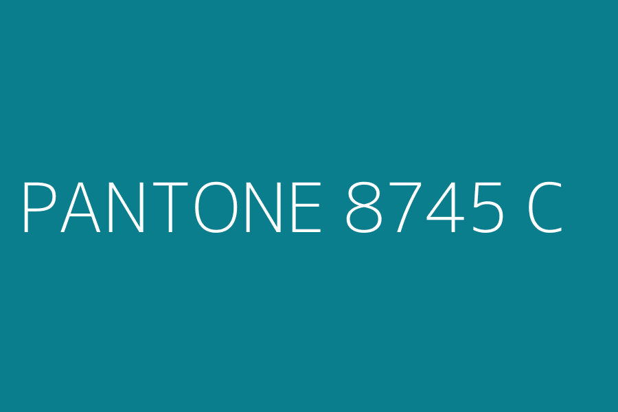 PANTONE 8745 C represented in HEX code #0A7E8C