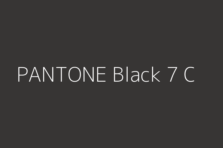 PANTONE Black 7 C represented in HEX code #373534