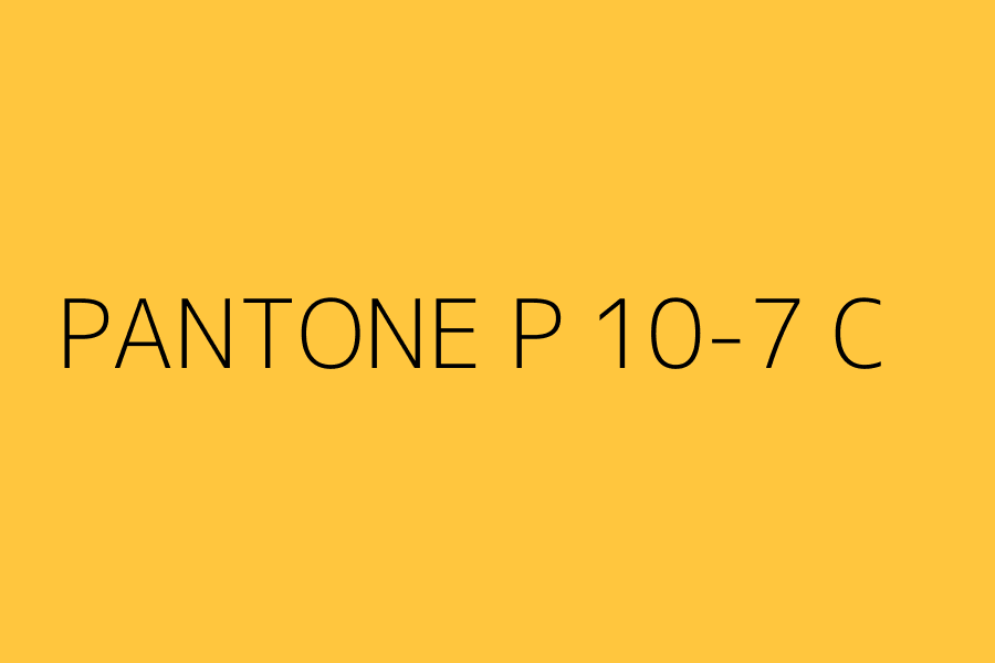 PANTONE P 10-7 C represented in HEX code #FFC63E