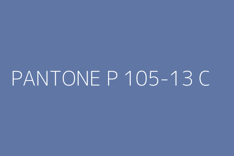 PANTONE P 105-13 C represented in HEX code #6077a6
