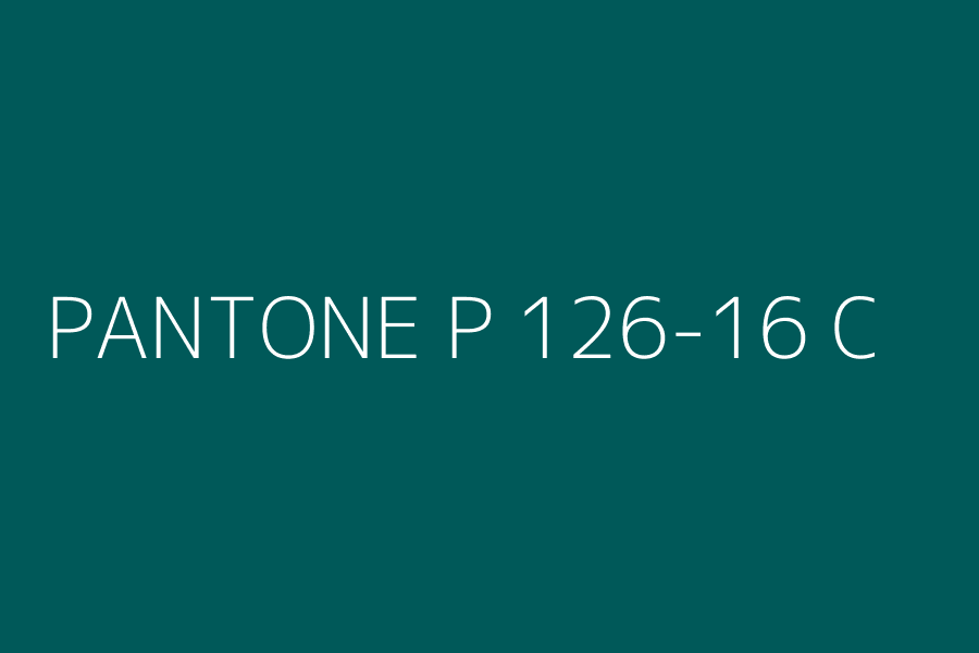 PANTONE P 126-16 C represented in HEX code #005959
